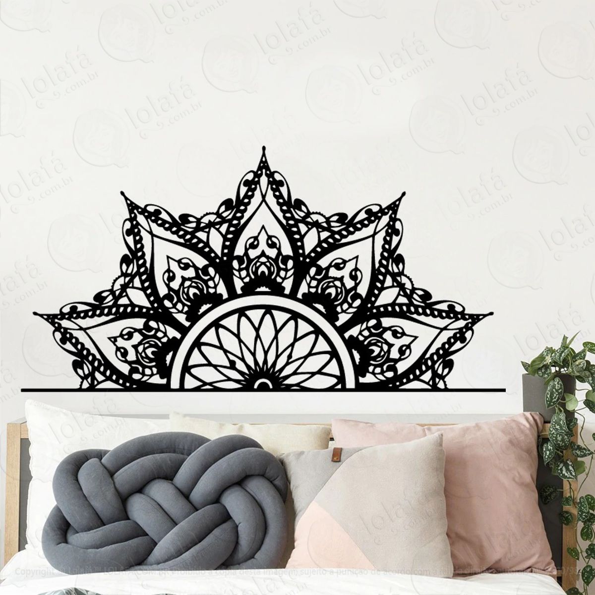 Mandala Para Cultivar a Felicidade Adesivo de Parede Decorativo para Casa, Quarto, Sala e Vidro Mod:404