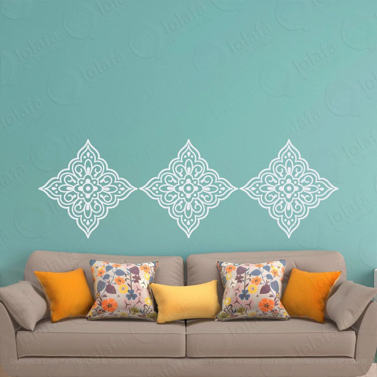 Mandala Para Cultivar Amor ao Próximo Adesivo de Parede Decorativo para Casa, Quarto, Sala e Vidro Mod:409