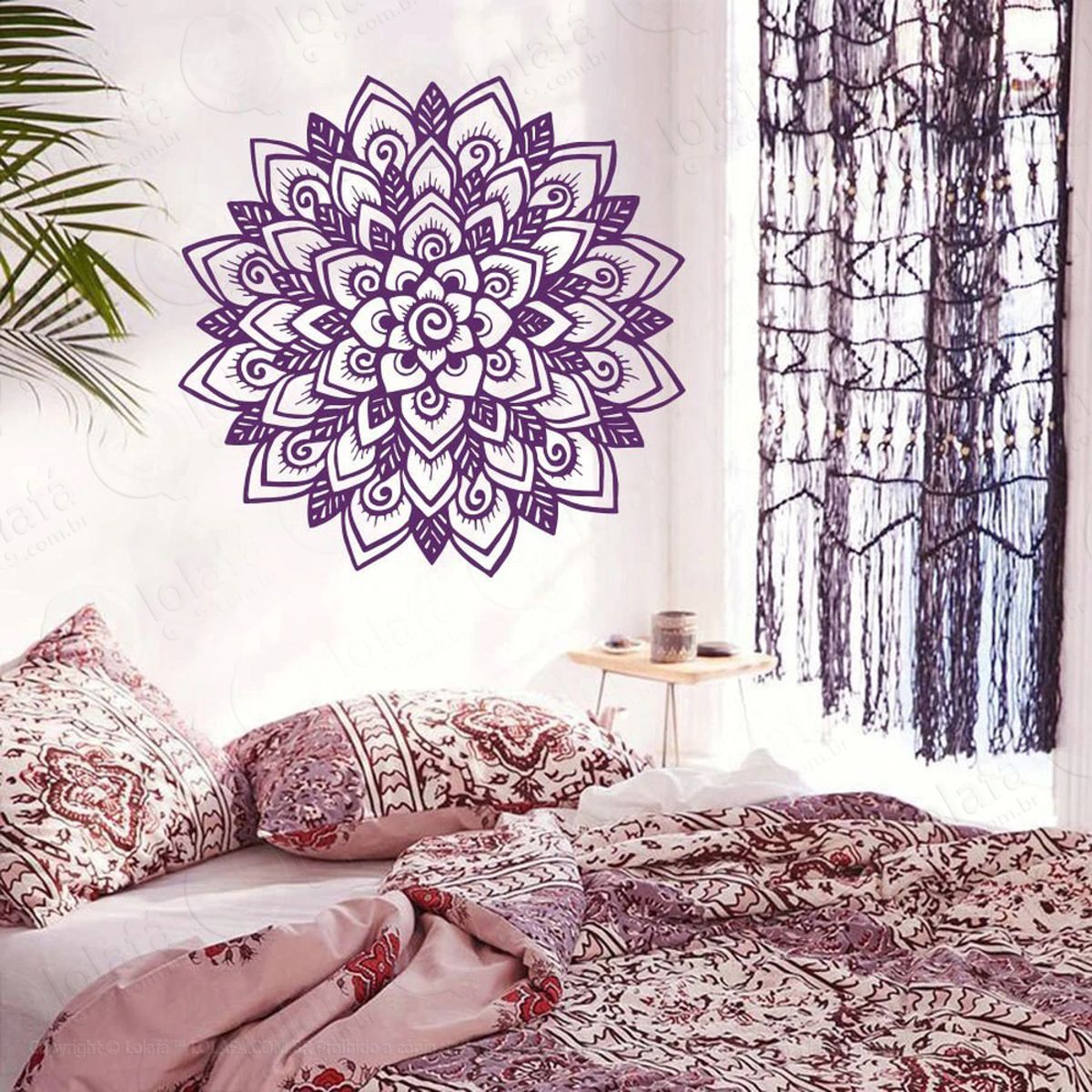 Mandala Para Cultivar a Esperança Adesivo de Parede Decorativo para Casa, Quarto, Sala e Vidro Mod:410