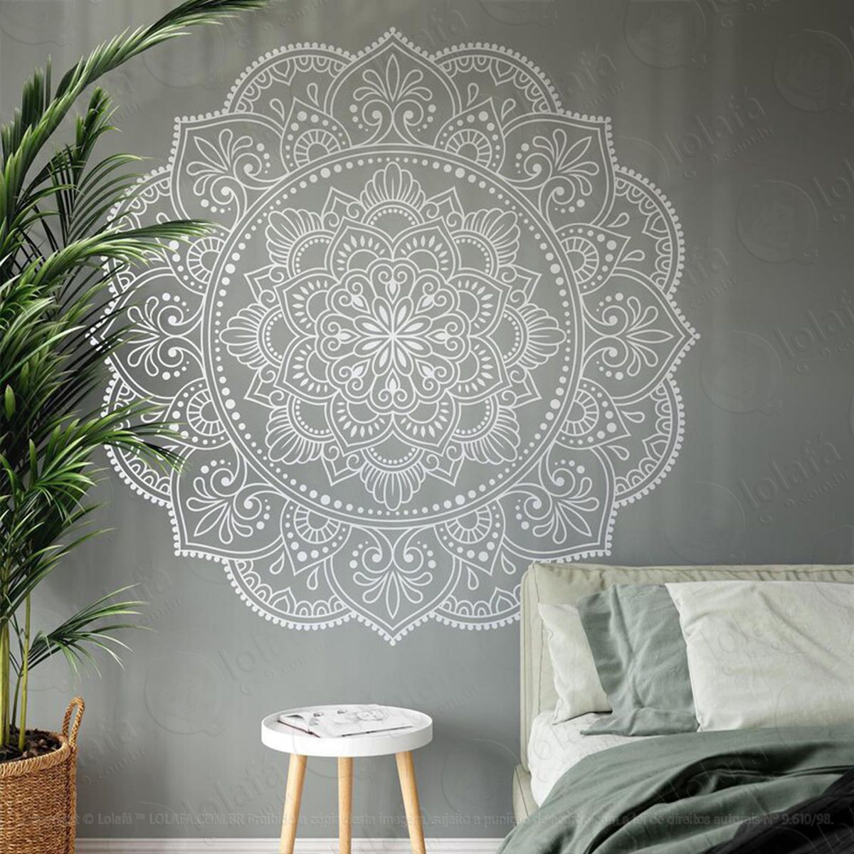 Mandala Para Cultivar a Paz Adesivo de Parede Decorativo para Casa, Quarto, Sala e Vidro Mod:421