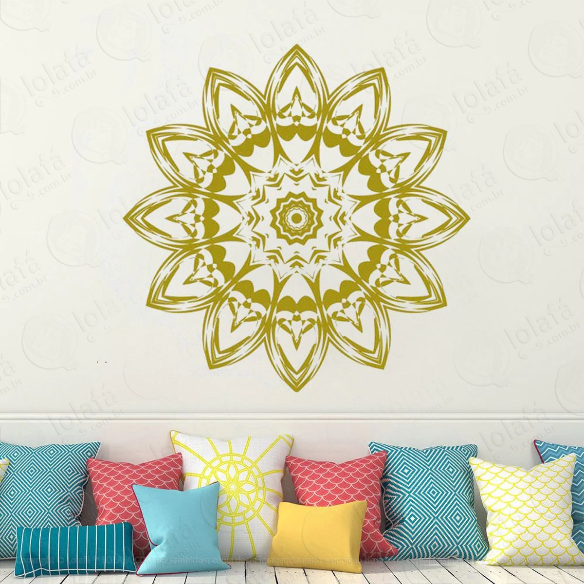 Mandala Para uma Direção Assertiva Adesivo de Parede Decorativo para Casa, Quarto, Sala e Vidro Mod:424