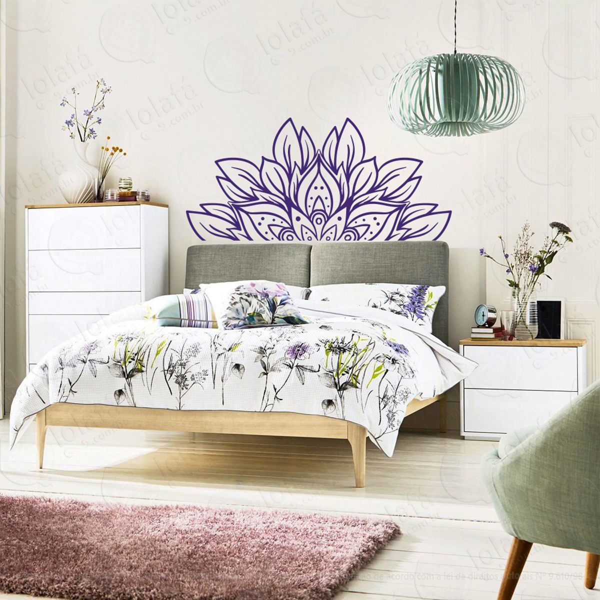 Mandala Para Cultivar a Bondade Adesivo de Parede Decorativo para Casa, Quarto, Sala e Vidro Mod:428