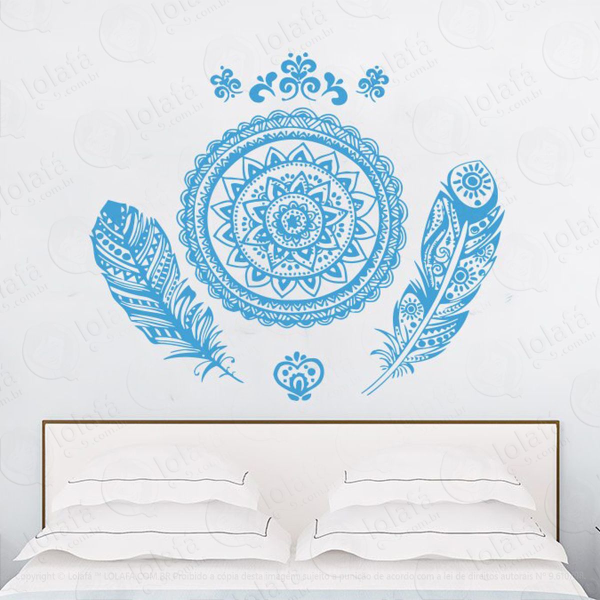 Mandala Para Cultivar a Paz Interior Adesivo de Parede Decorativo para Casa, Quarto, Sala e Vidro Mod:433