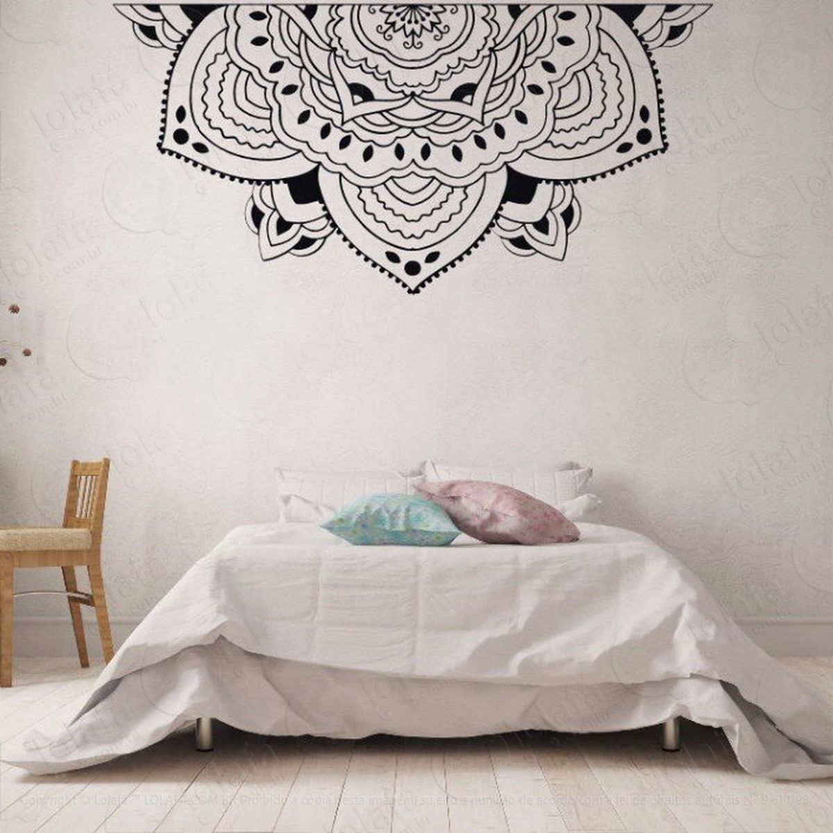 Mandala Para Cultivar o Amor Adesivo de Parede Decorativo para Casa, Quarto, Sala e Vidro Mod:436