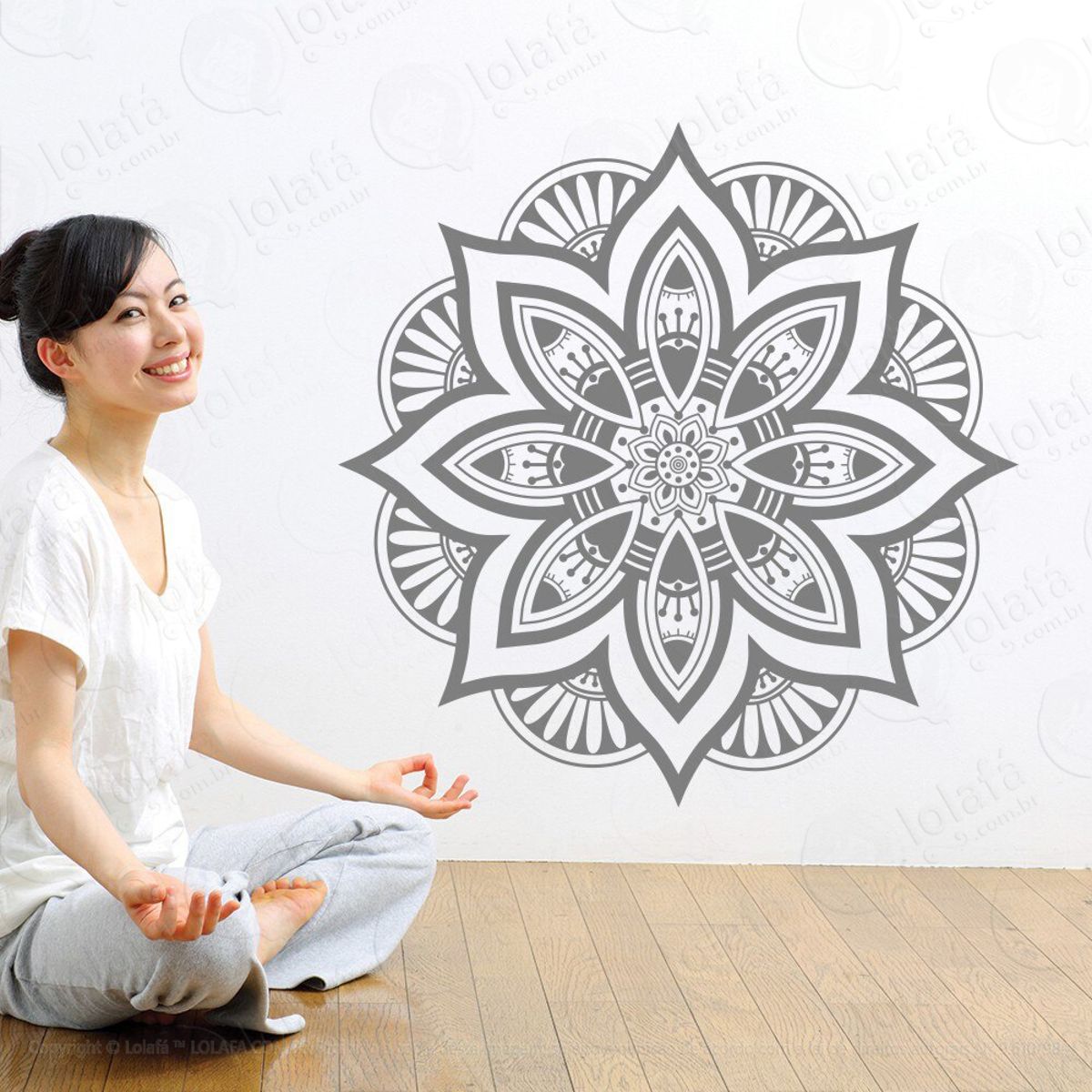 Mandala Para Cultivar a Força Interior Adesivo de Parede Decorativo para Casa, Quarto, Sala e Vidro Mod:439