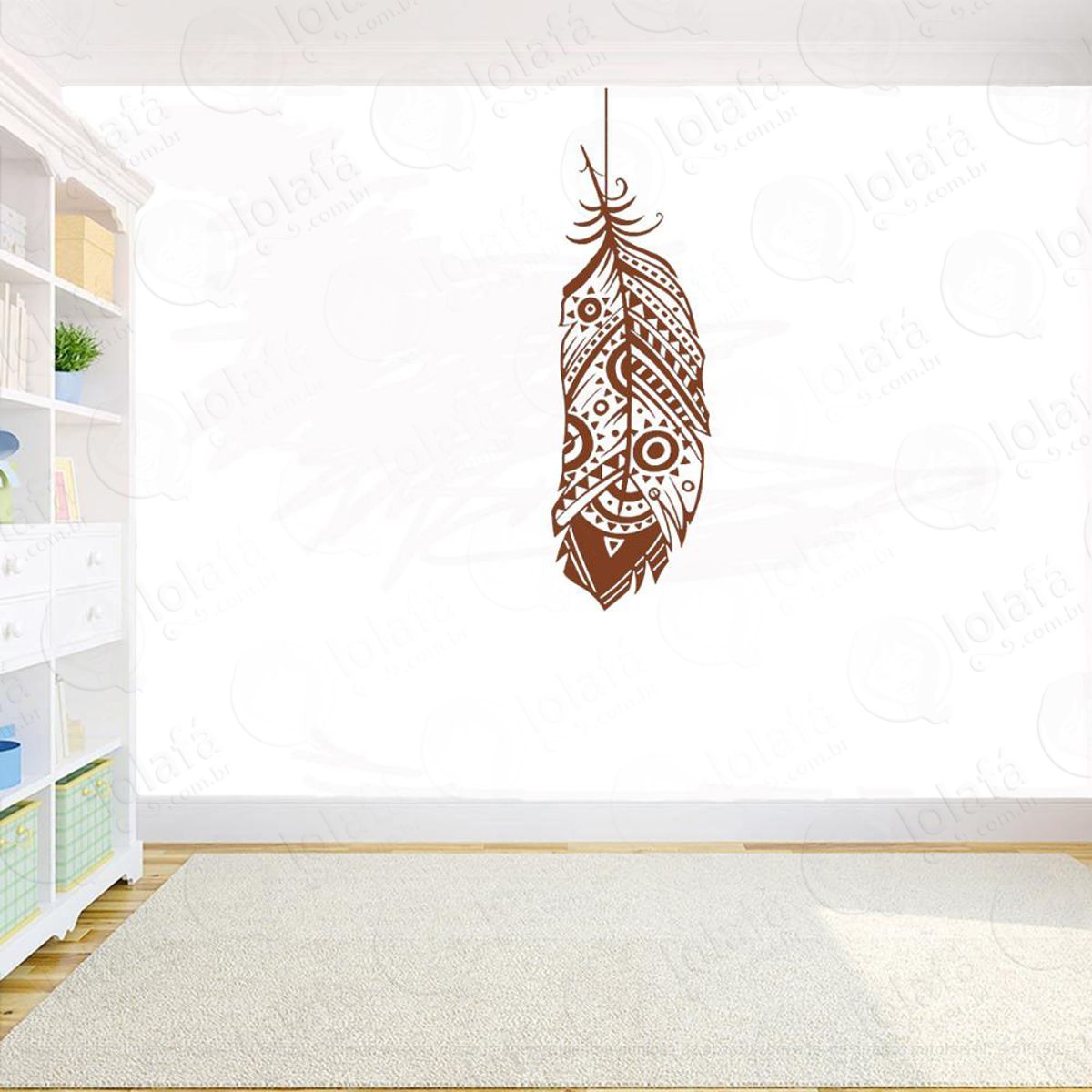 Mandala Pena Filtro dos Sonhos Adesivo de Parede Decorativo para Casa, Quarto, Sala e Vidro Mod:443