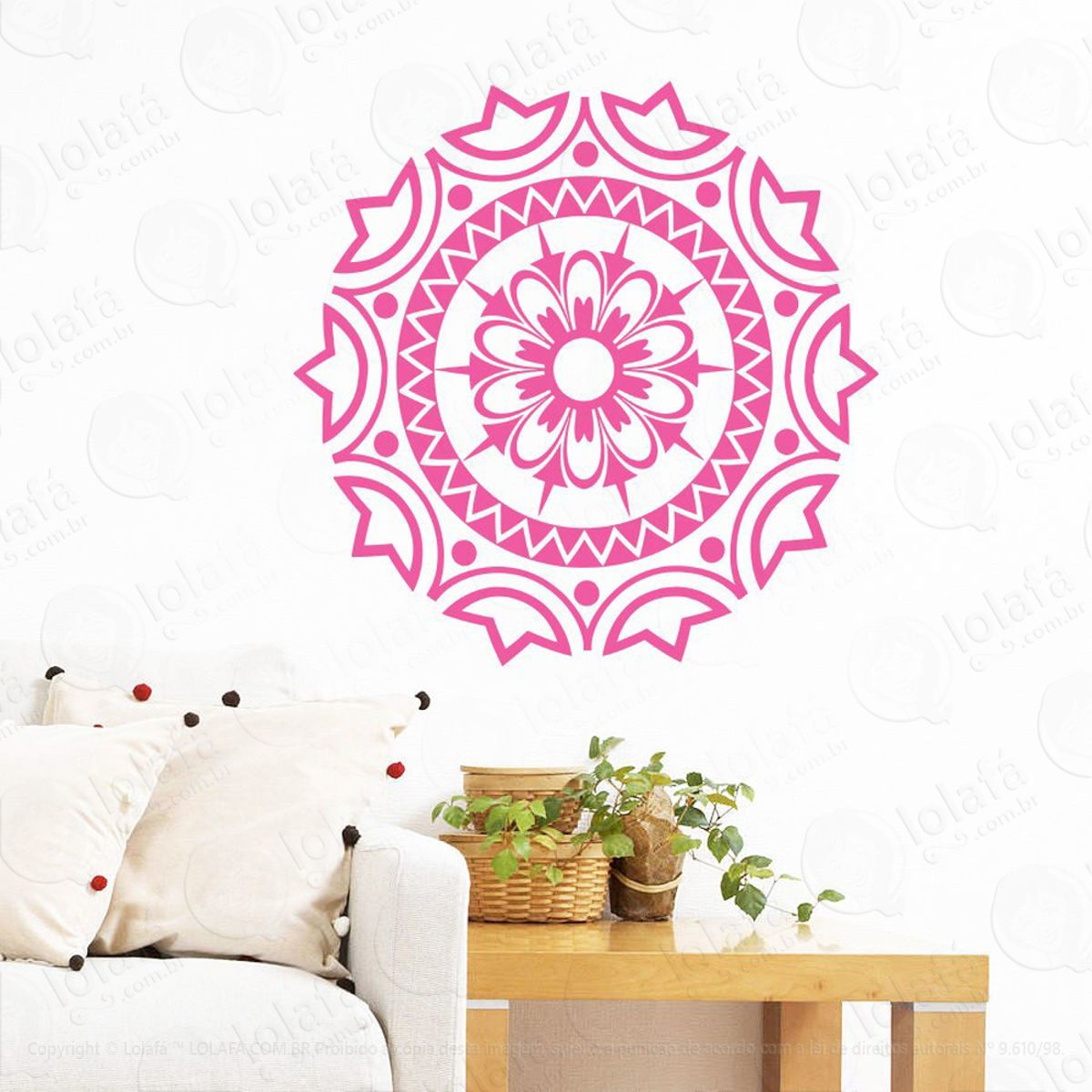 Mandala Para Proteção do Lar Adesivo de Parede Decorativo para Casa, Quarto, Sala e Vidro Mod:444