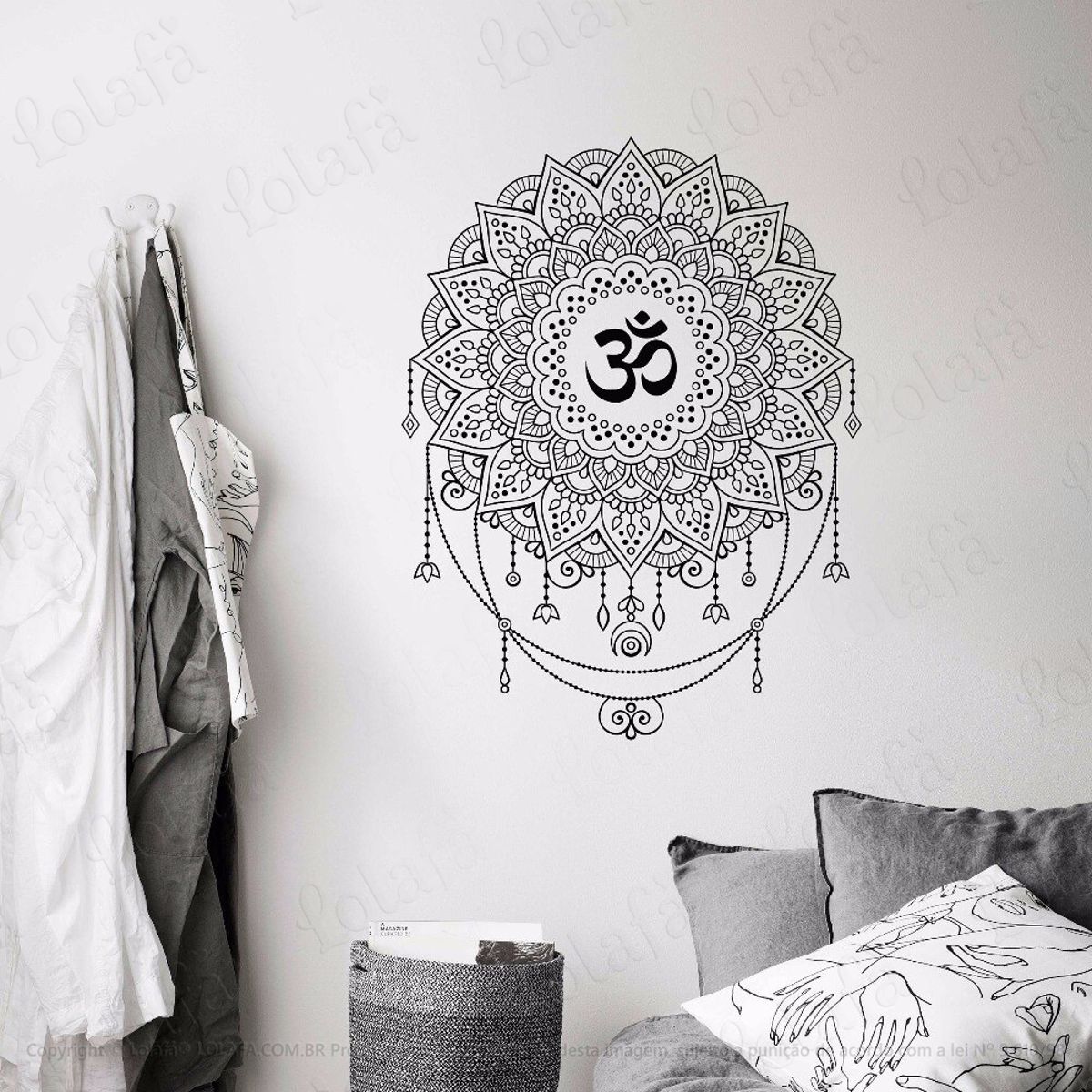 Mandala Para Cultivar a Essência da Vida Adesivo de Parede Decorativo para Casa, Quarto, Sala e Vidro Mod:447