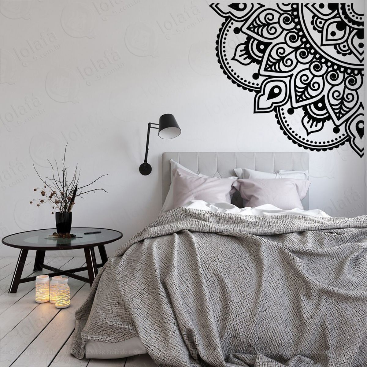 Mandala Para Seguir por Bons Caminhos Adesivo de Parede Decorativo para Casa, Quarto, Sala e Vidro Mod:451