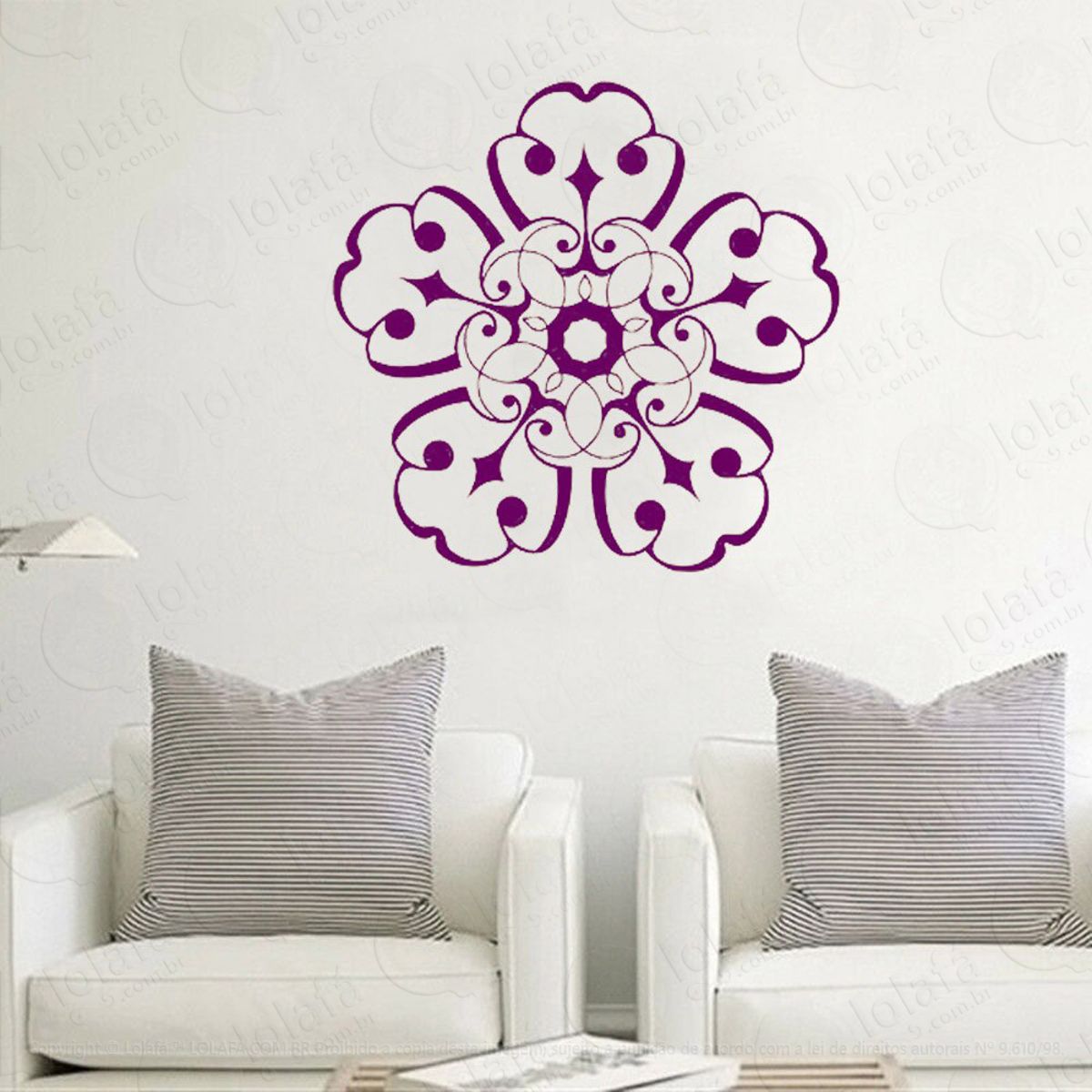Mandala Para Semear o Otimismo Adesivo de Parede Decorativo para Casa, Quarto, Sala e Vidro Mod:456