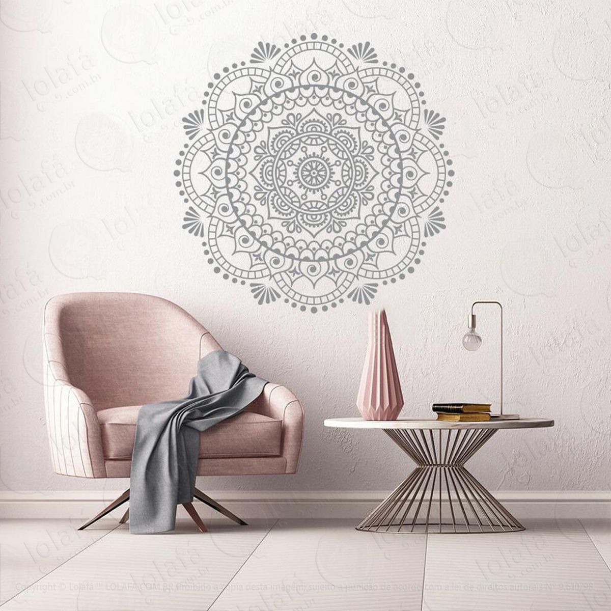 Mandala Para Saúde e Bem-Estar Adesivo de Parede Decorativo para Casa, Quarto, Sala e Vidro Mod:468