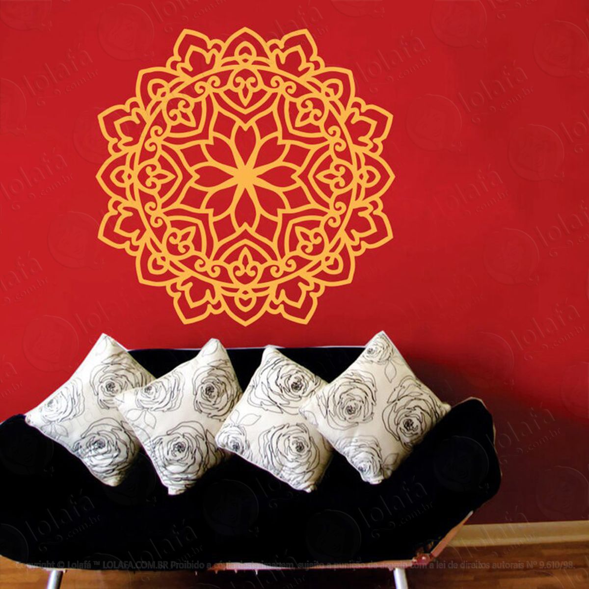Mandala Da Integridade Adesivo de Parede Decorativo para Casa, Quarto, Sala e Vidro Mod:479