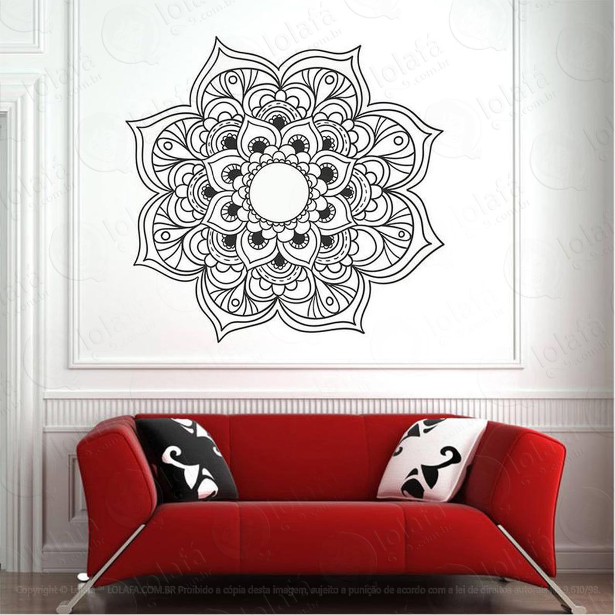 Mandala Para Semear o Otimismo Adesivo de Parede Decorativo para Casa, Quarto, Sala e Vidro Mod:484