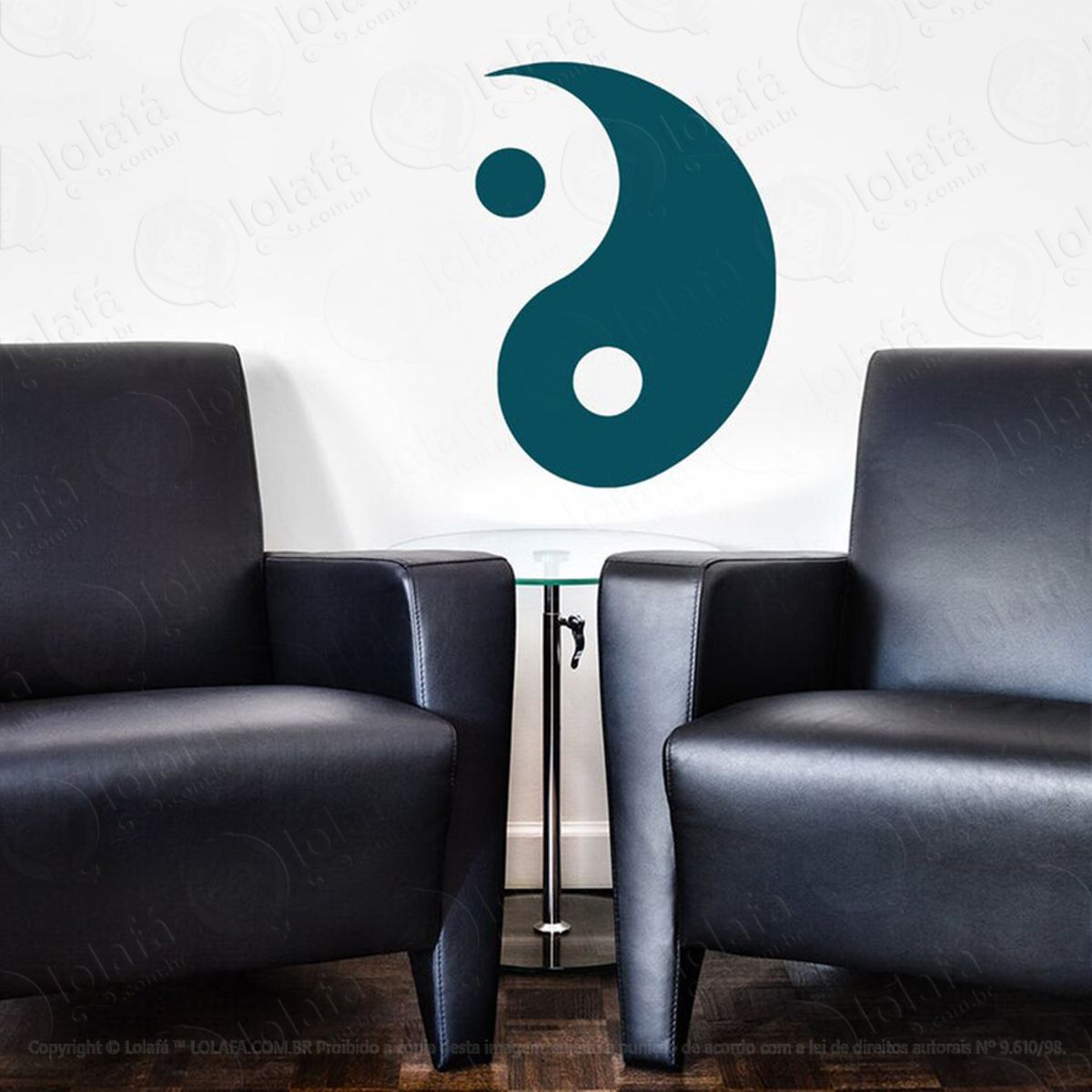 Mandala Yin Yang para Equilibrar as Energias Adesivo de Parede Decorativo para Casa, Quarto, Sala e Vidro Mod:489