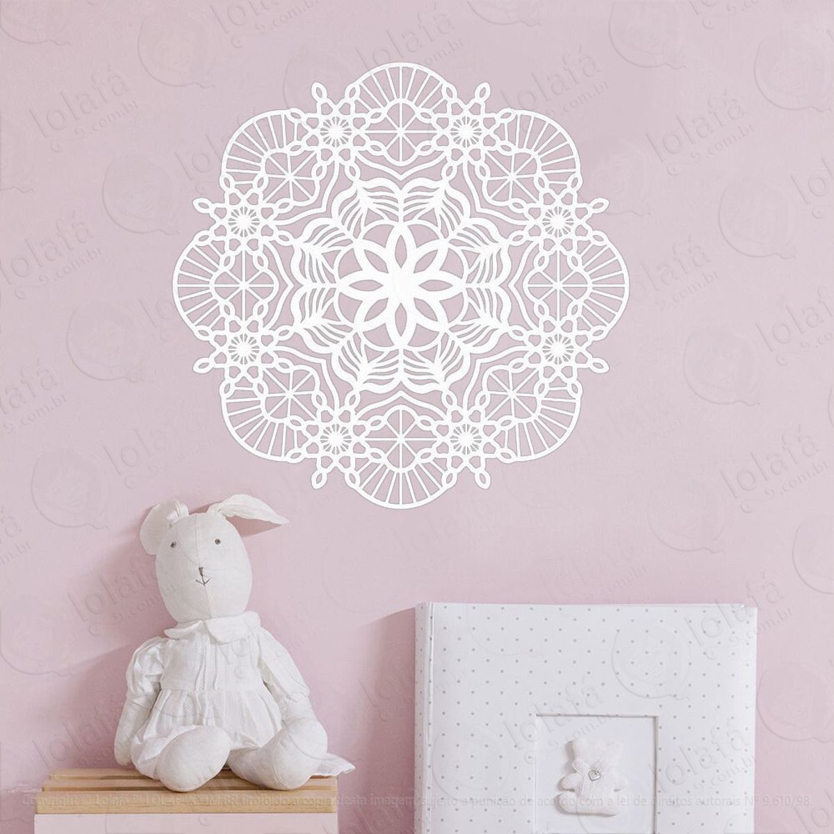 Mandala Para Atrair Alegria Adesivo de Parede Decorativo para Casa, Quarto, Sala e Vidro Mod:491