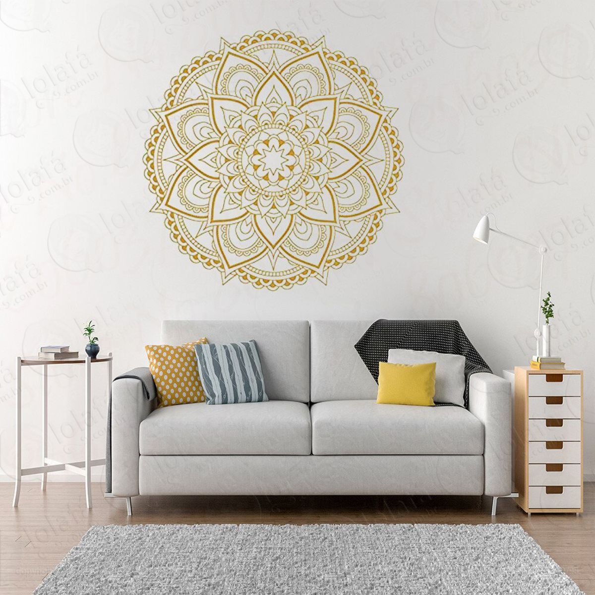 Mandala Do Agradecimento Adesivo de Parede Decorativo para Casa, Quarto, Sala e Vidro Mod:505