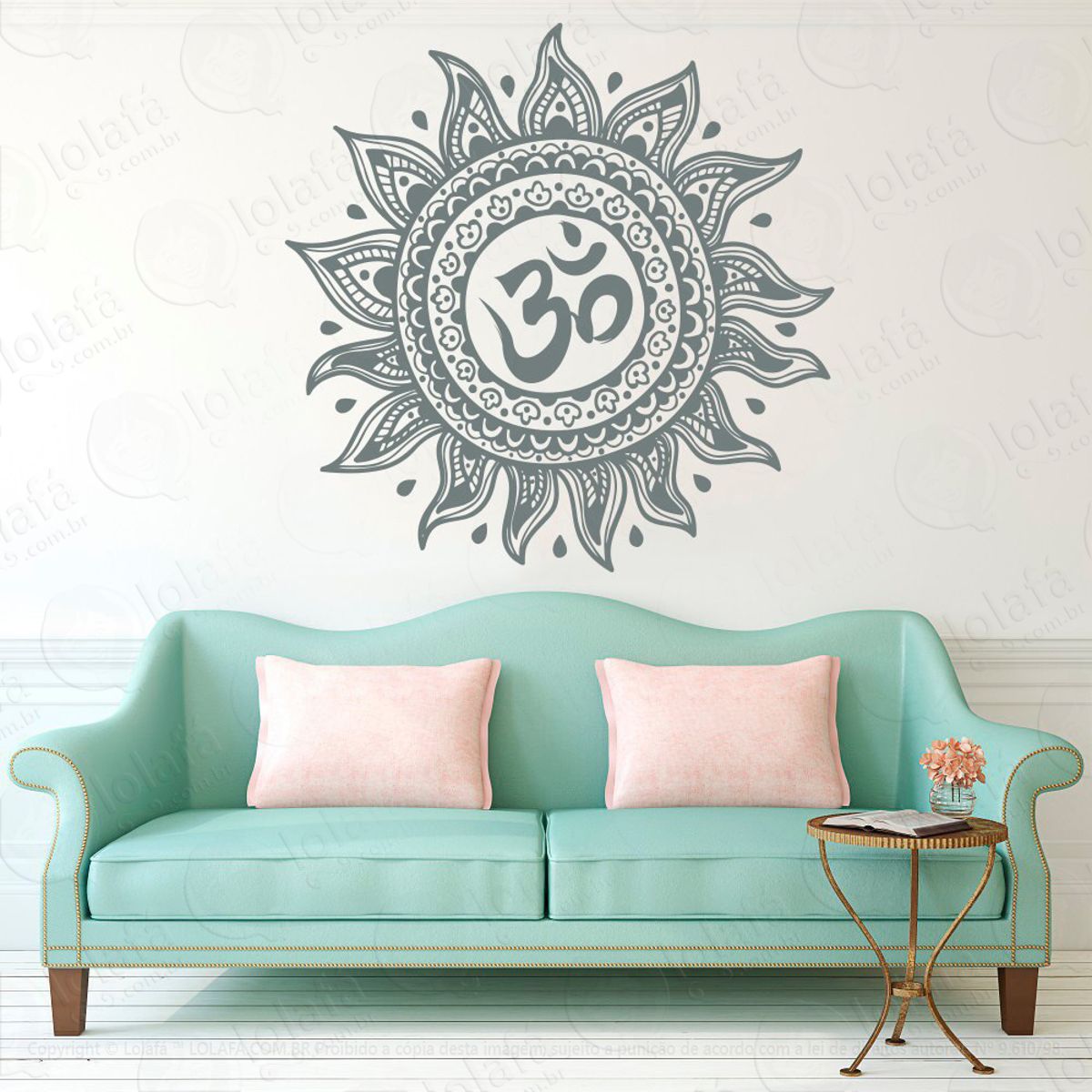 Mandala Para Equilibrar as Energias Espirituais Adesivo de Parede Decorativo para Casa, Quarto, Sala e Vidro Mod:509