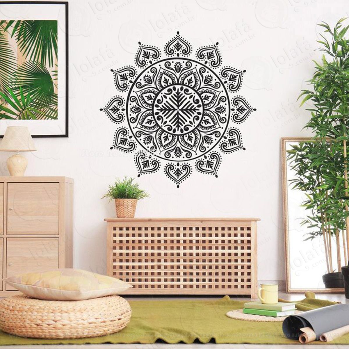 Mandala Para Harmonia Interior Adesivo de Parede Decorativo para Casa, Quarto, Sala e Vidro Mod:512