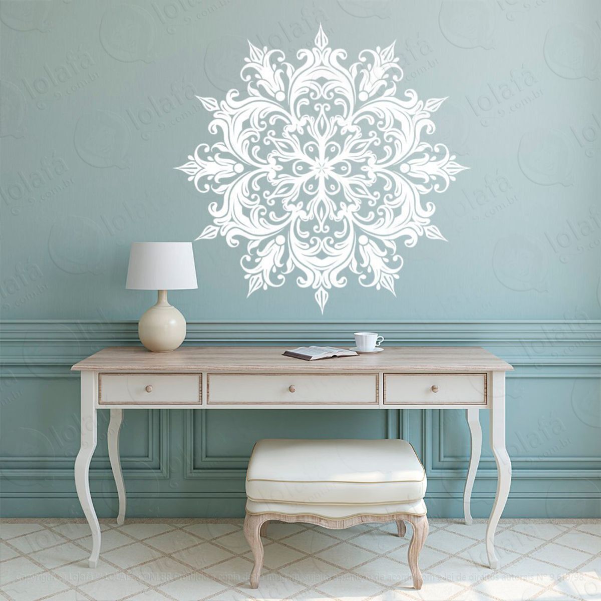 Mandala Para Concentração e Foco Adesivo de Parede Decorativo para Casa, Quarto, Sala e Vidro Mod:523