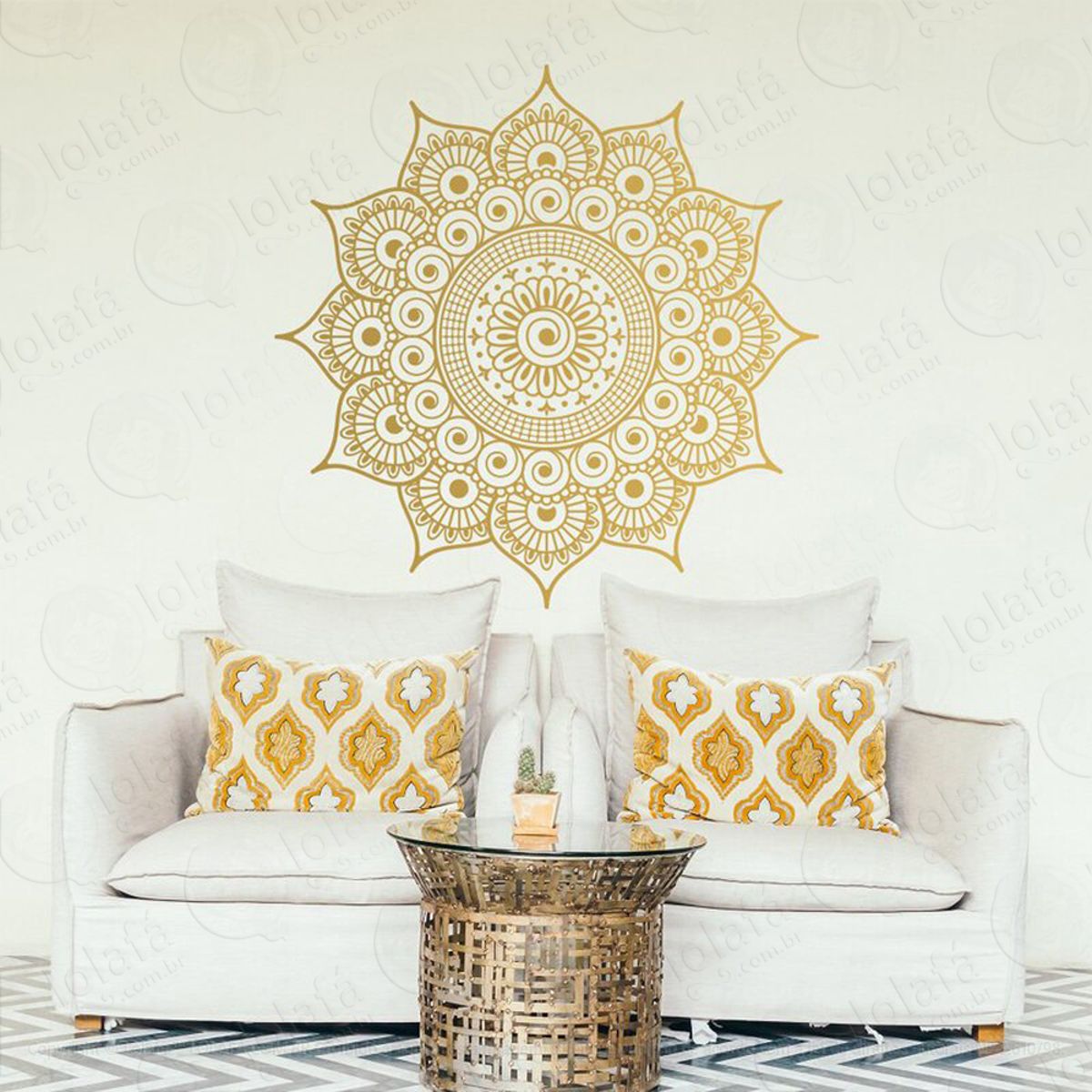 Mandala Para Atrair Energias Positivas Adesivo de Parede Decorativo para Casa, Quarto, Sala e Vidro Mod:531