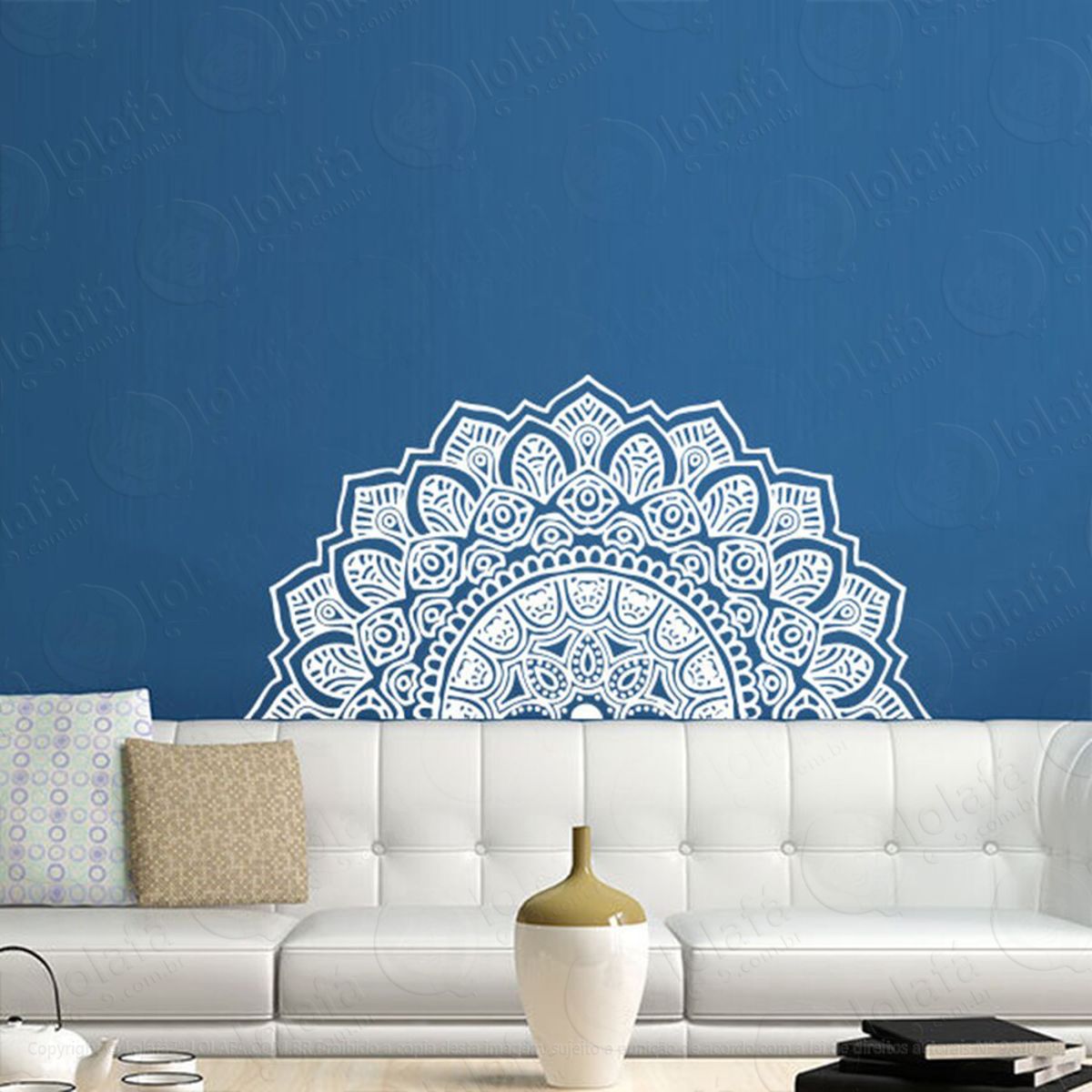 Mandala Do Autocontrole Adesivo de Parede Decorativo para Casa, Quarto, Sala e Vidro Mod:532