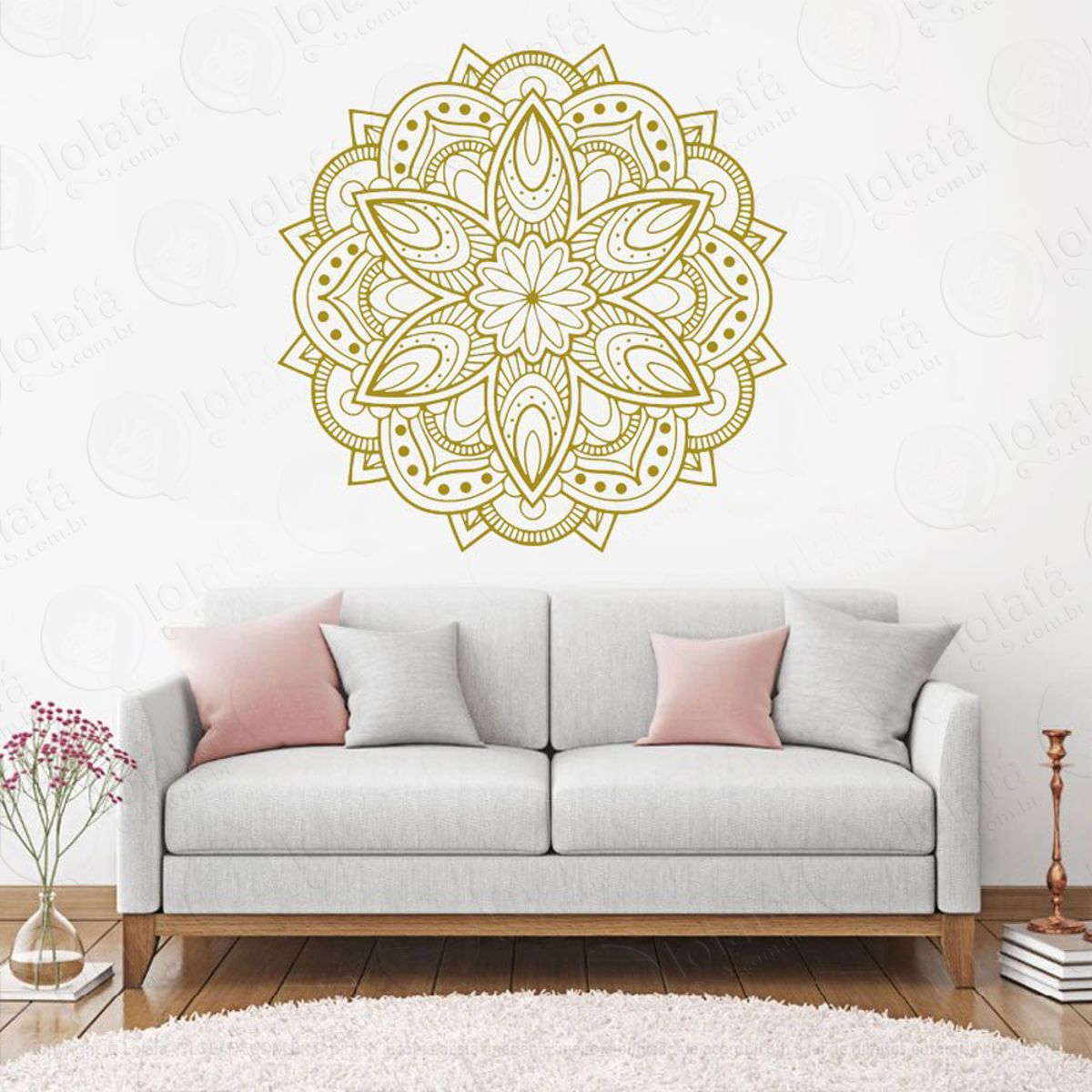 Mandala Para Atrair Riqueza Adesivo de Parede Decorativo para Casa, Quarto, Sala e Vidro Mod:535