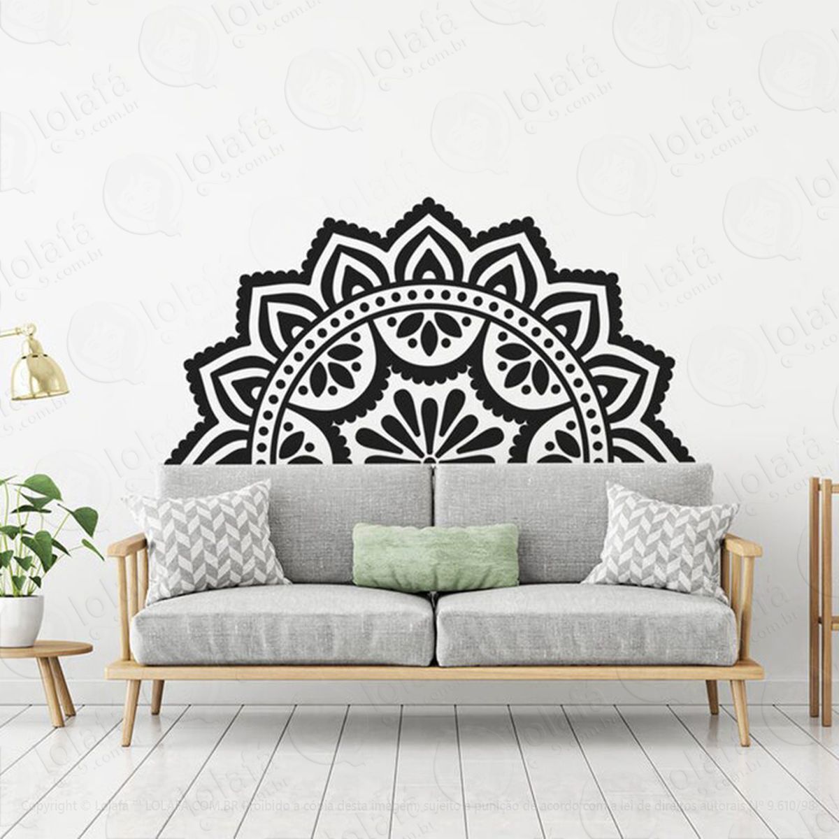 Mandala Da Esperança Adesivo de Parede Decorativo para Casa, Quarto, Sala e Vidro Mod:546
