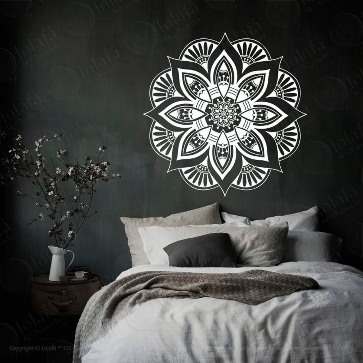 Mandala Seja Paz Adesivo de Parede Decorativo para Casa, Quarto, Sala e Vidro Mod:548