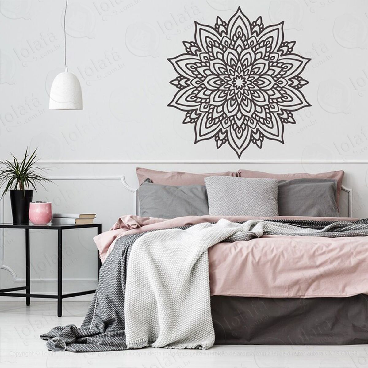 Mandala Para Vibrações Positivas Adesivo de Parede Decorativo para Casa, Quarto, Sala e Vidro Mod:549