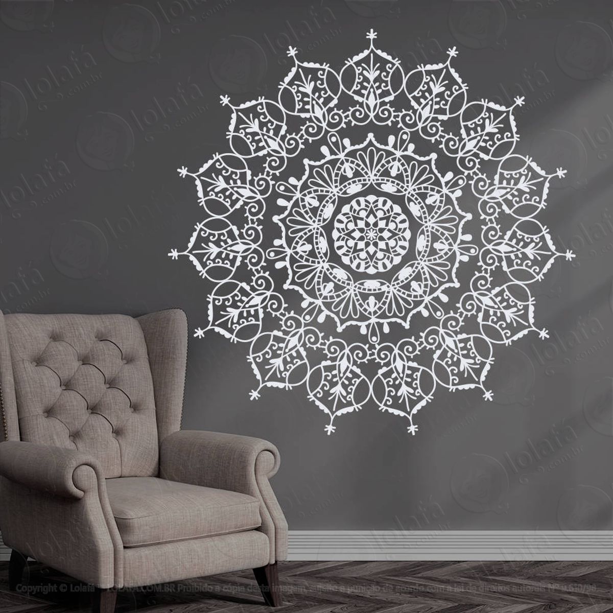 Mandala Para Atrair Dinheiro Adesivo de Parede Decorativo para Casa, Quarto, Sala e Vidro Mod:550