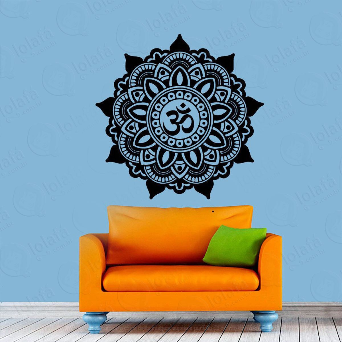Mandala Do Equilíbrio e Boas Energias Adesivo de Parede Decorativo para Casa, Quarto, Sala e Vidro Mod:554