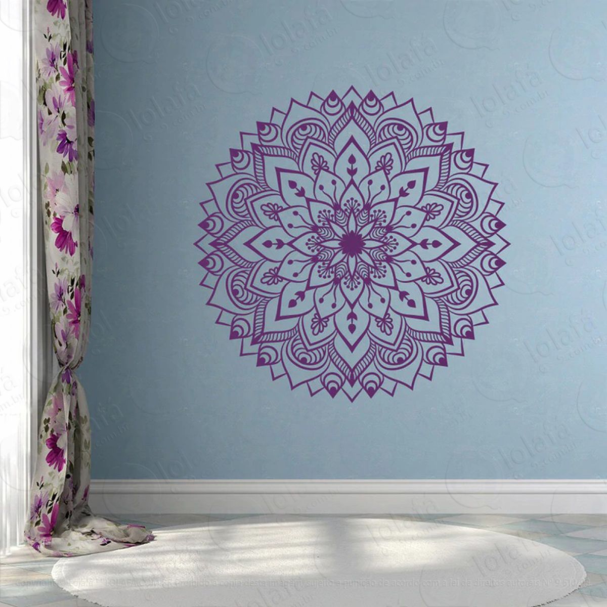 Mandala Do Otimismo Adesivo de Parede Decorativo para Casa, Quarto, Sala e Vidro Mod:555