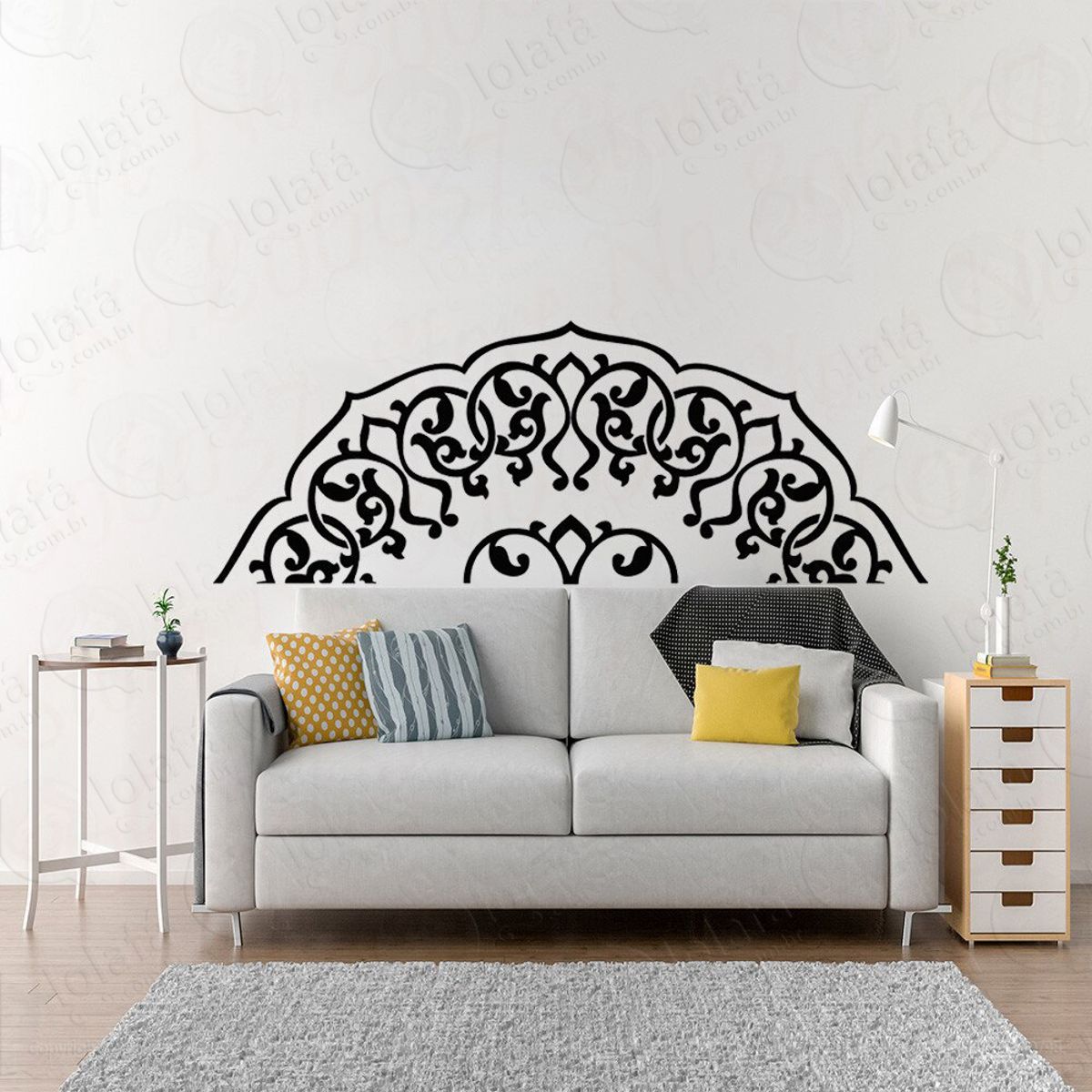 Mandala Para Recomeçar com Sabedoria Adesivo de Parede Decorativo para Casa, Quarto, Sala e Vidro Mod:558