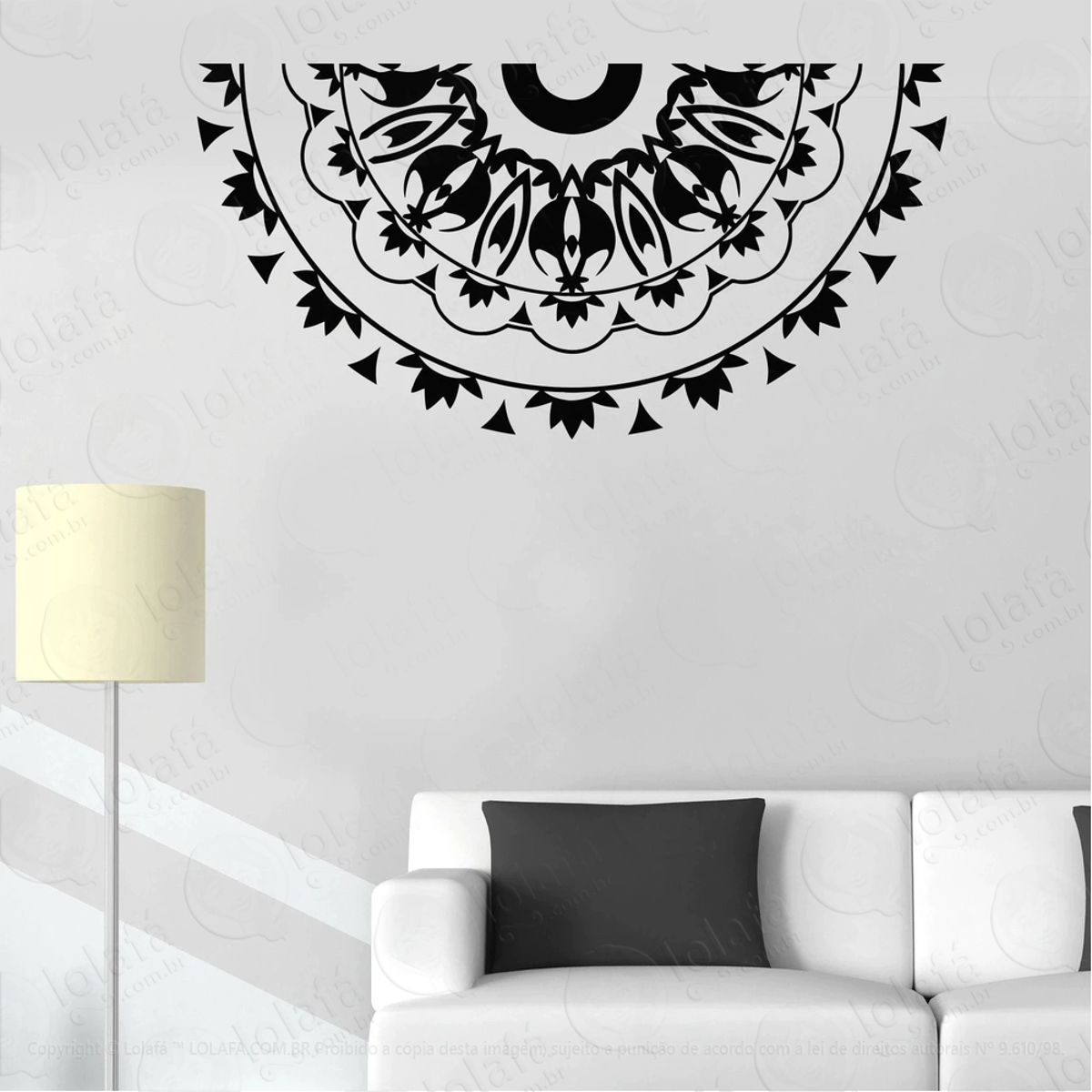 Mandala Seja Paciente Adesivo de Parede Decorativo para Casa, Quarto, Sala e Vidro Mod:569