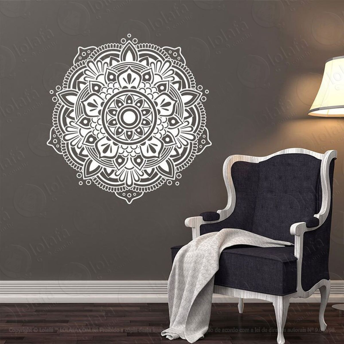 Mandala Da Paz Adesivo de Parede Decorativo para Casa, Quarto, Sala e Vidro Mod:571