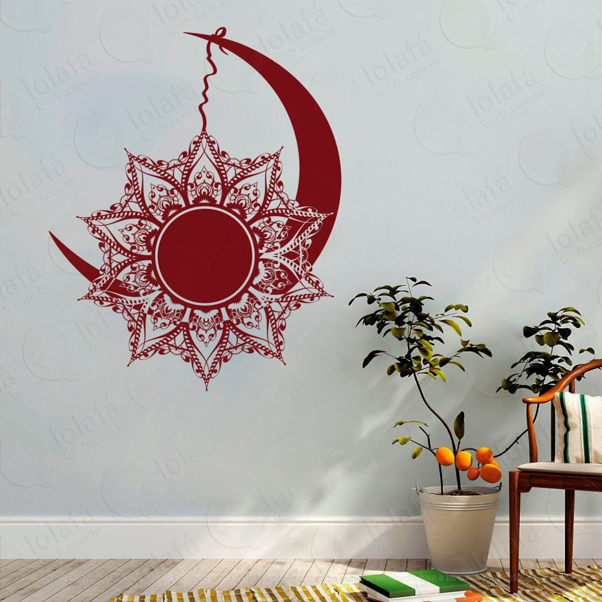 Mandala Das Boas Vibrações Adesivo de Parede Decorativo para Casa, Quarto, Sala e Vidro Mod:572