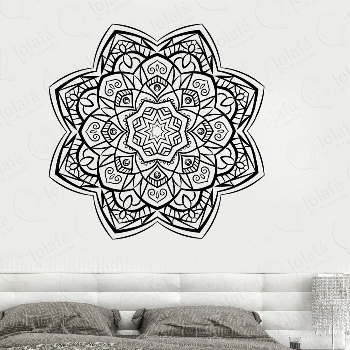 Mandala Para Cultivar a Sabedoria Adesivo de Parede Decorativo para Casa, Quarto, Sala e Vidro Mod:578