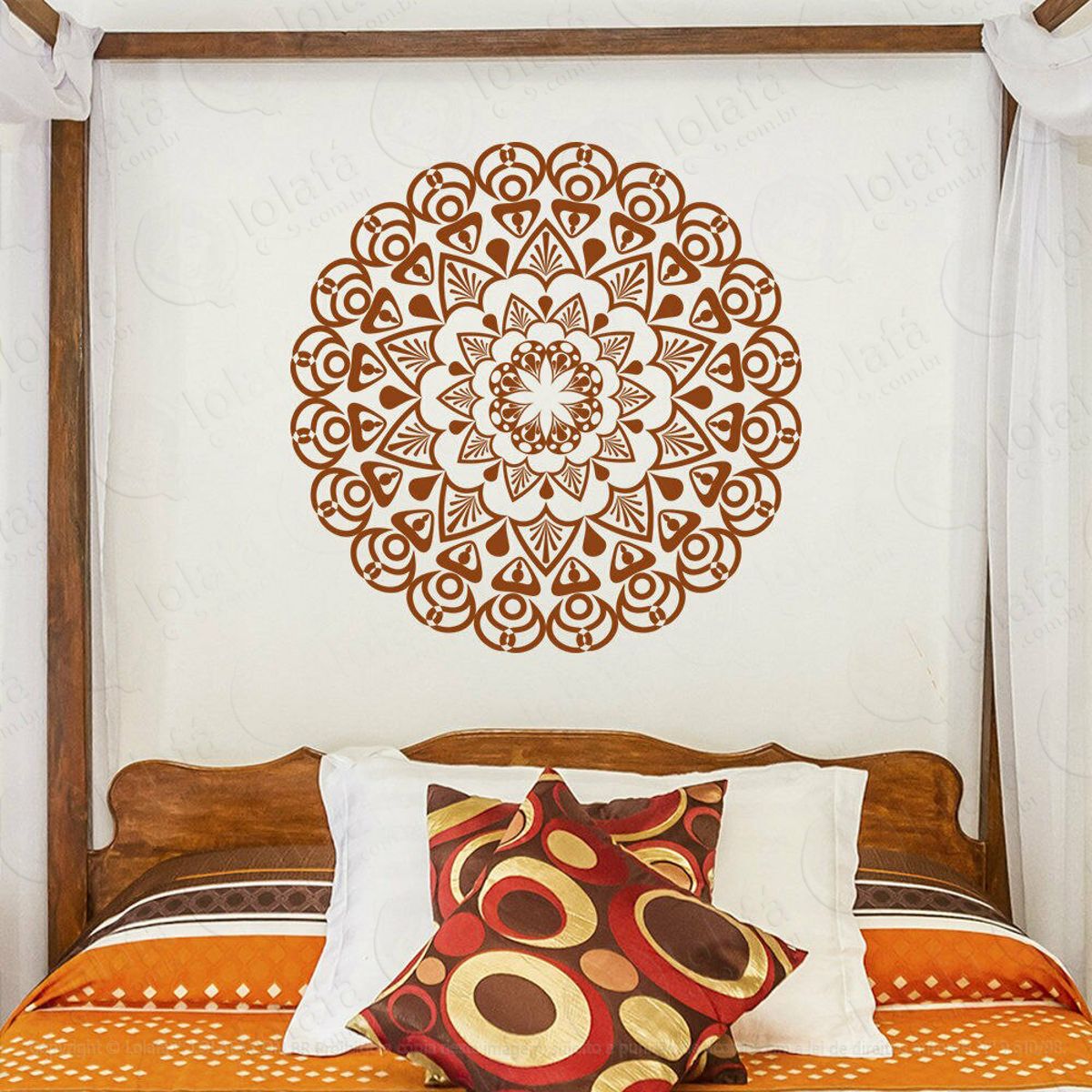 Mandala Para Cultivar as Boas Escolhas Adesivo de Parede Decorativo para Casa, Quarto, Sala e Vidro Mod:584