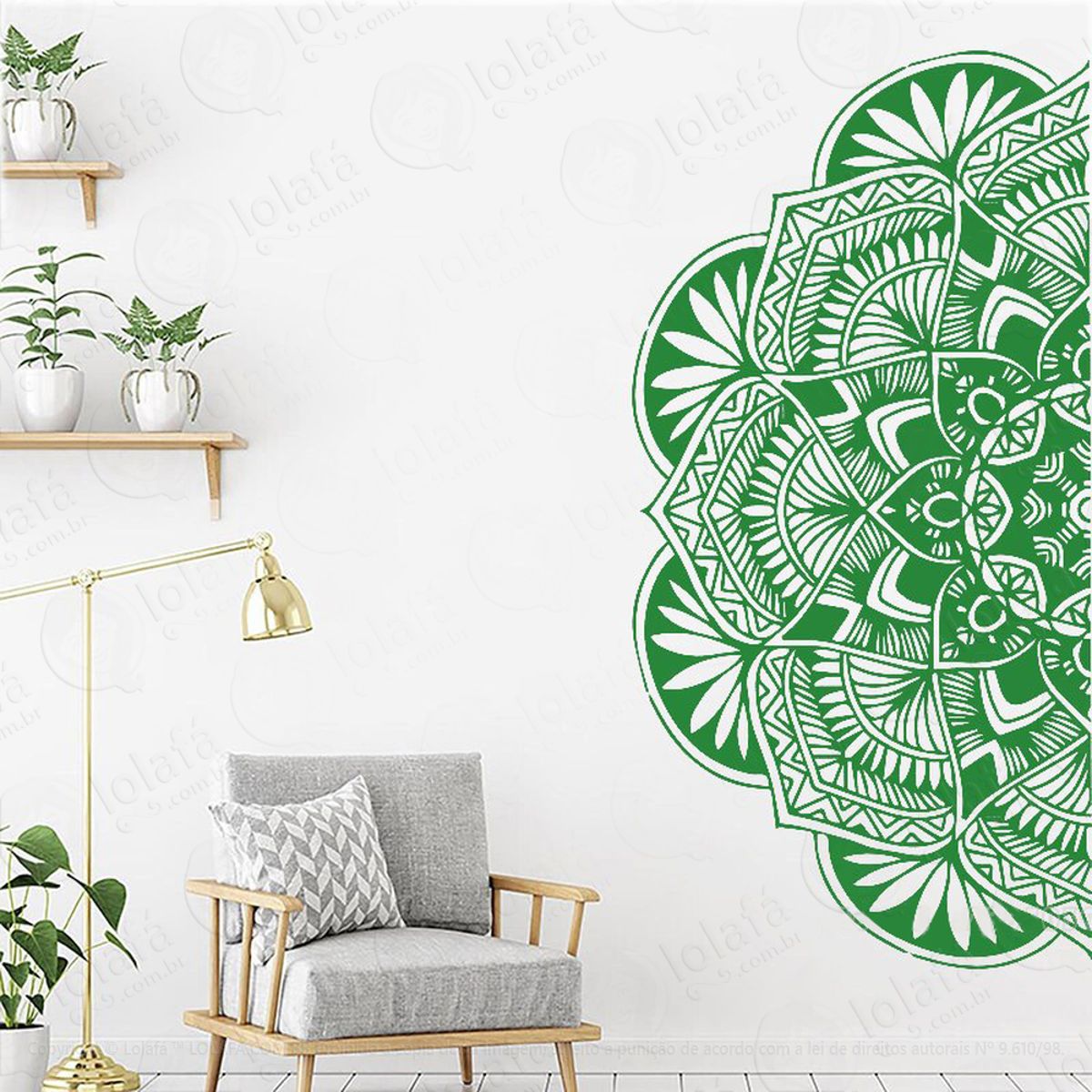 Mandala Seja Equilíbrio Adesivo de Parede Decorativo para Casa, Quarto, Sala e Vidro Mod:588