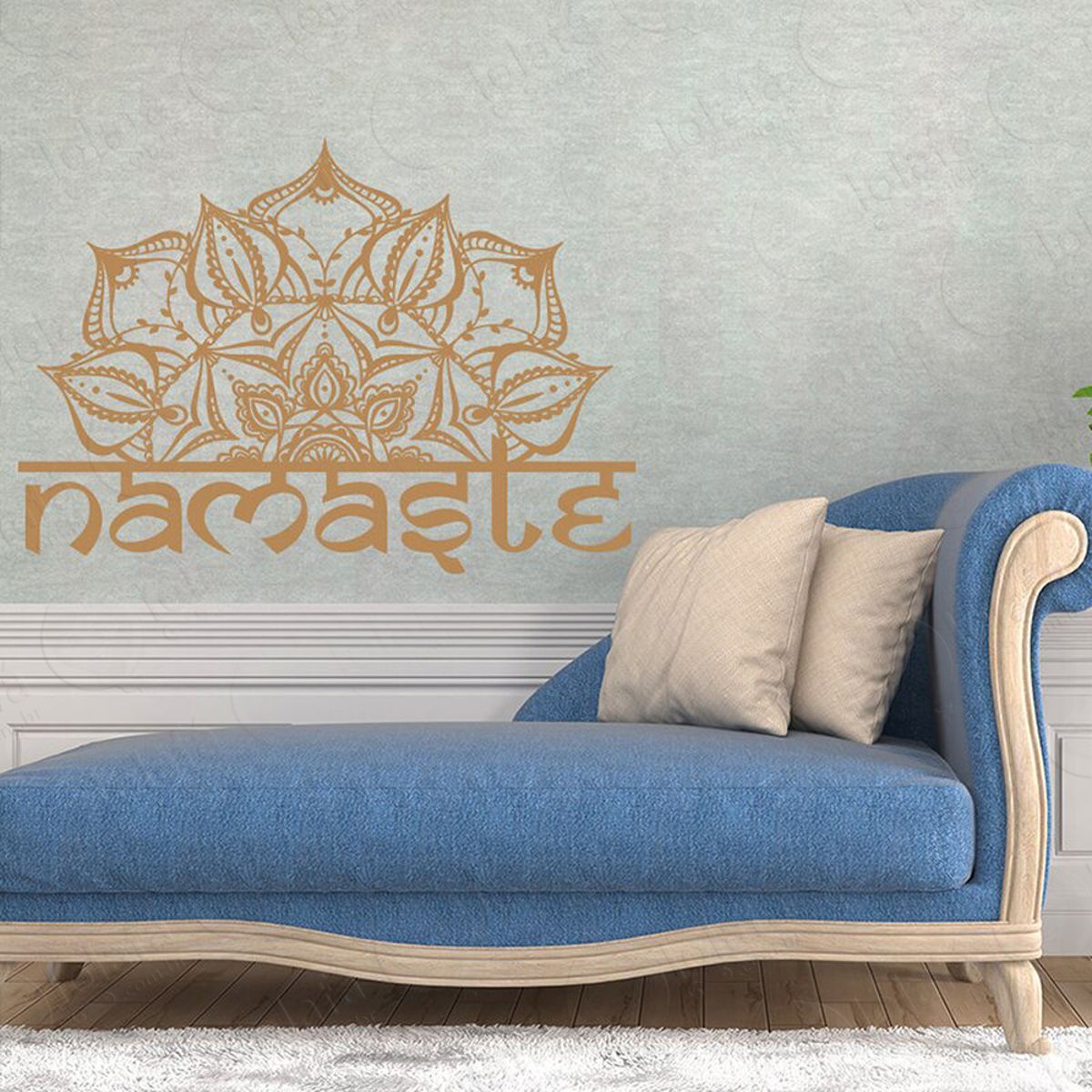 Mandala Namastê para Cultivar o Respeito Adesivo de Parede Decorativo para Casa, Quarto, Sala e Vidro Mod:589
