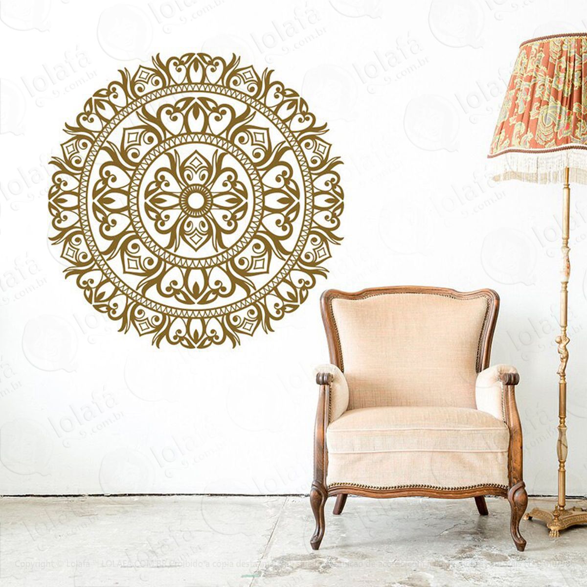 Mandala Para Expandir a Mente Adesivo de Parede Decorativo para Casa, Quarto, Sala e Vidro Mod:594