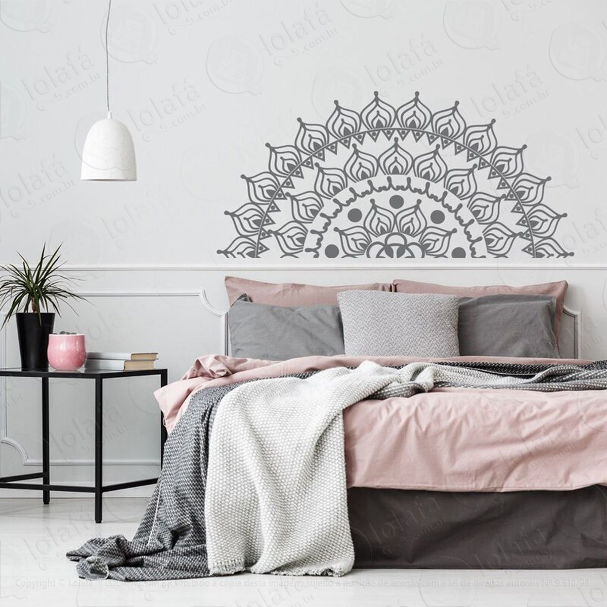 Mandala Para Atrair Bons Pensamentos Adesivo de Parede Decorativo para Casa, Quarto, Sala e Vidro Mod:595