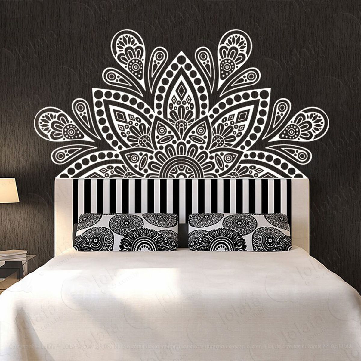 Mandala Para Cultivar a Alegria Adesivo de Parede Decorativo para Casa, Quarto, Sala e Vidro Mod:596