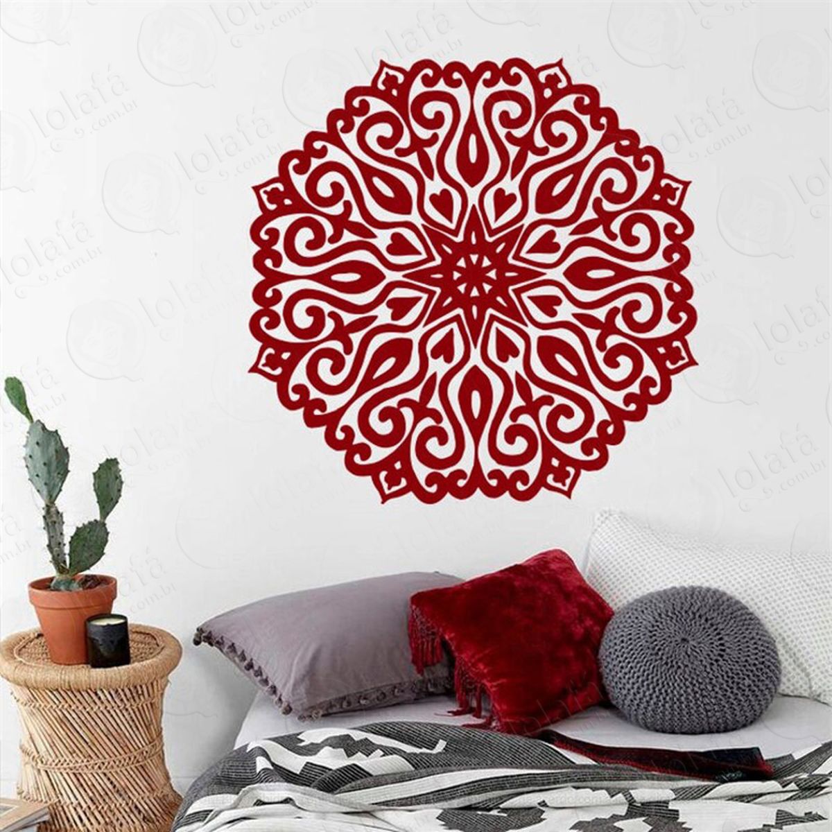 Mandala Para Cultivar Amor ao Próximo Adesivo de Parede Decorativo para Casa, Quarto, Sala e Vidro Mod:597