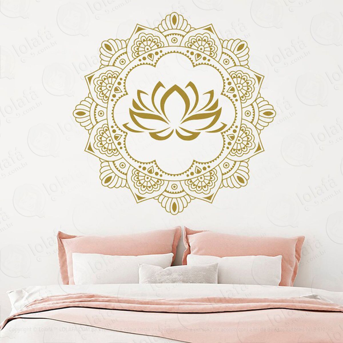 Mandala Para Cultivar a Força Interior Adesivo de Parede Decorativo para Casa, Quarto, Sala e Vidro Mod:598
