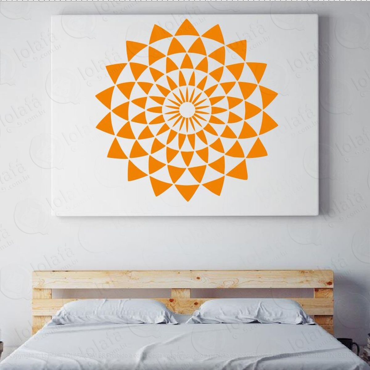 Mandala Geométrica para Proteção da Família Adesivo de Parede Decorativo para Casa, Quarto, Sala e Vidro Mod:599