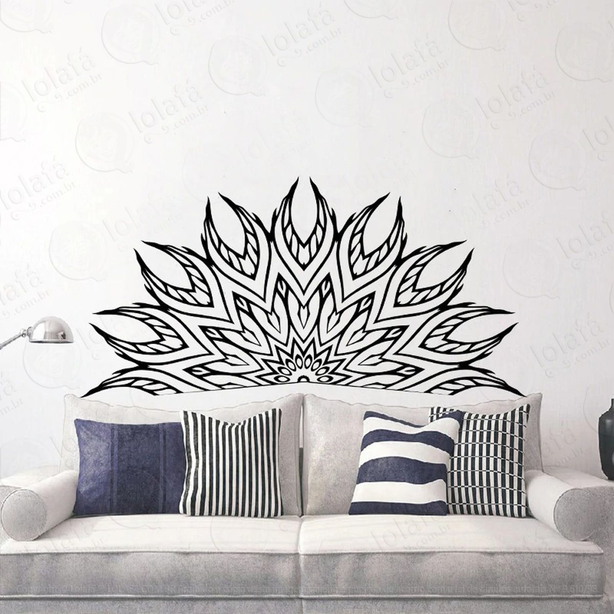 Mandala Seja Força Adesivo de Parede Decorativo para Casa, Quarto, Sala e Vidro Mod:608