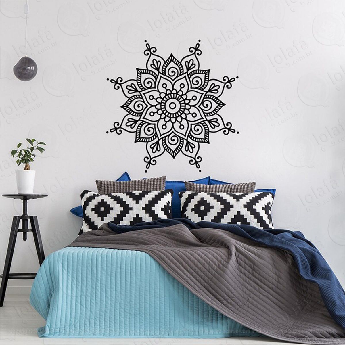 Mandala Da Simplicidade Adesivo de Parede Decorativo para Casa, Quarto, Sala e Vidro Mod:610