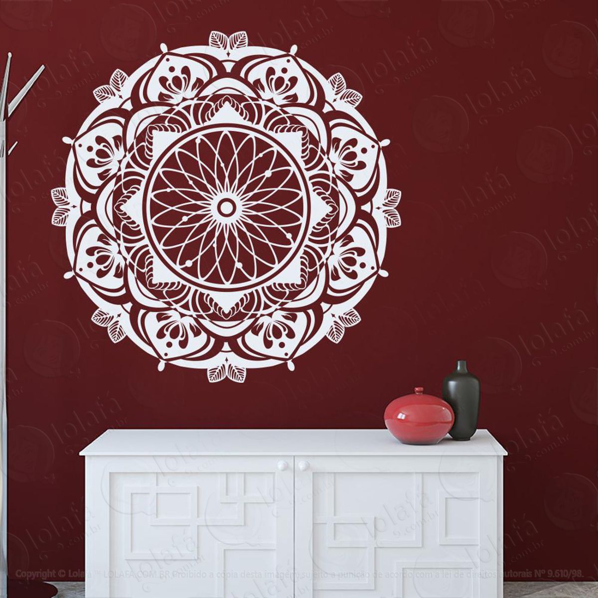 Mandala Para Sucesso no Trabalho Adesivo de Parede Decorativo para Casa, Quarto, Sala e Vidro Mod:611