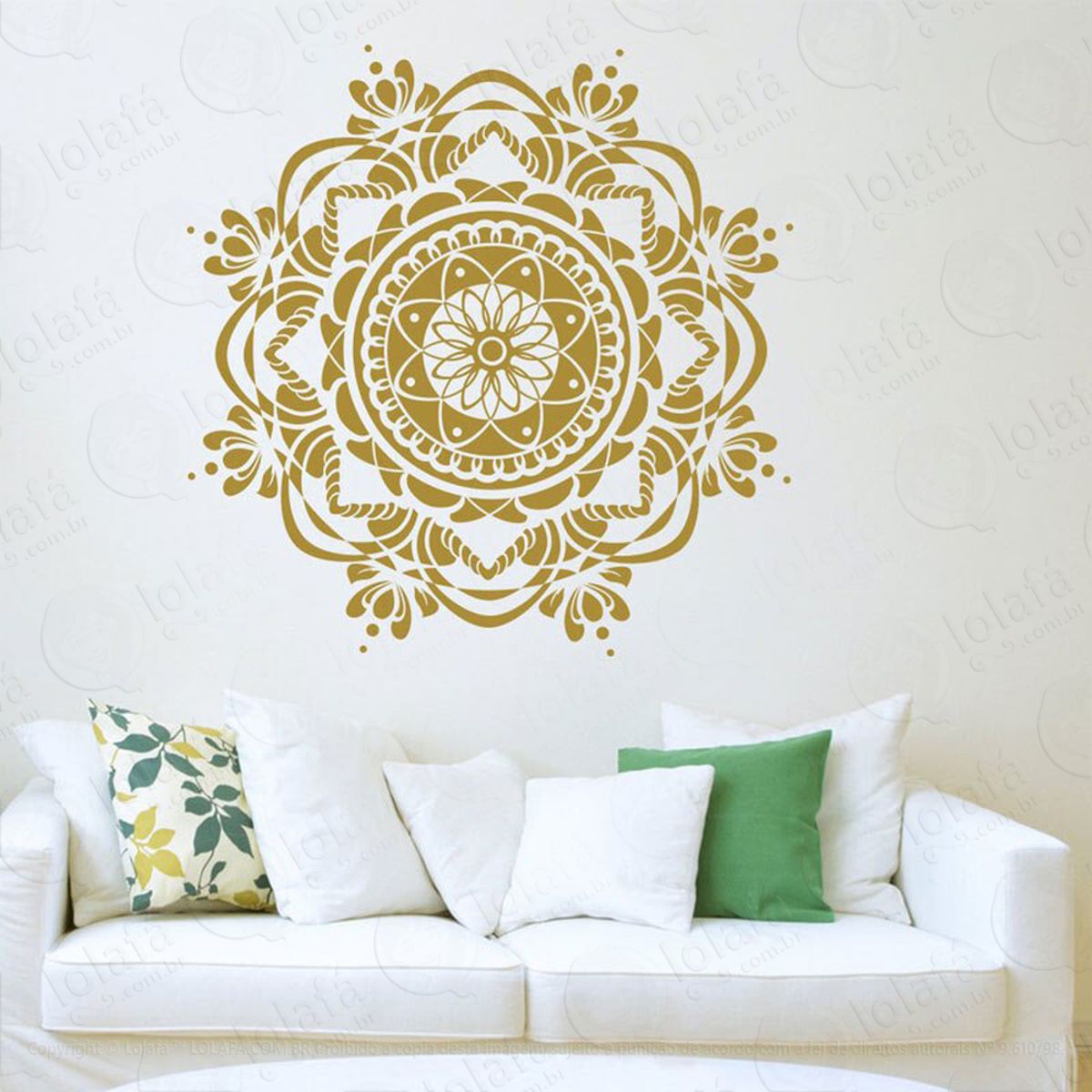 Mandala Para Cultivar a Essência da Vida Adesivo de Parede Decorativo para Casa, Quarto, Sala e Vidro Mod:616